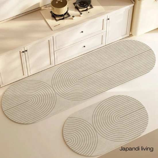 Onregelmatig ovaal tapijt, modern kasjmier imitatie, antislip, wasbaar vloertapijt voor slaapkamer en woonkamer decoratie