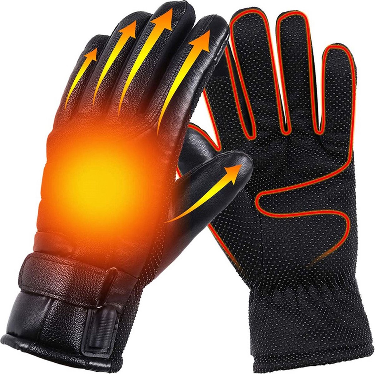 Verwarmde handschoenen voor heren, USB midden winter