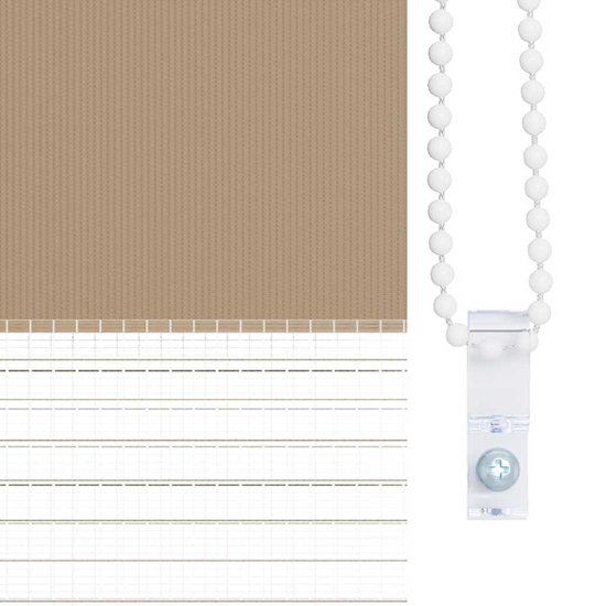 vidaXL - Zebra - Store - 40x150 - cm - largeur du tissu - 35,9 - cm - polyester - marron sable