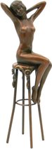 L'éveil, Statue en bronze, Sculpture d'une femme nue, décoration de maison de sculpture de luxe