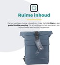Ruime inhoud van 28 liter, grote flexibele opening.