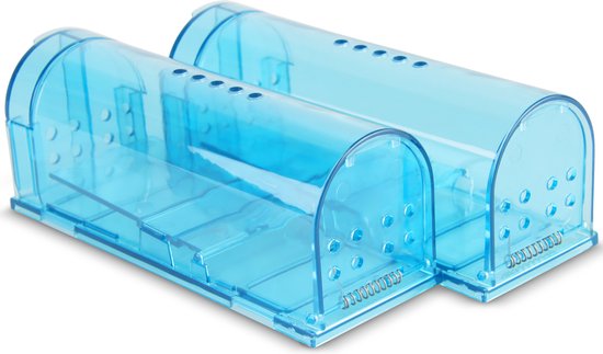 2-Pack Diervriendelijke muizenval voor binnen & buiten - Muizenvallen - Muizenverjager - Mouse trap - Blauw