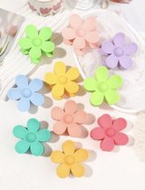 Haarklem - Haarklem Bloem - Bloem - Zomer - Haarknip - Haarklip - Haarclip - Haarspeld - Haarknip groot - Luxe Haarklem - Cadeautje - Flower power - Feest - Dames - Moederdag - blauw