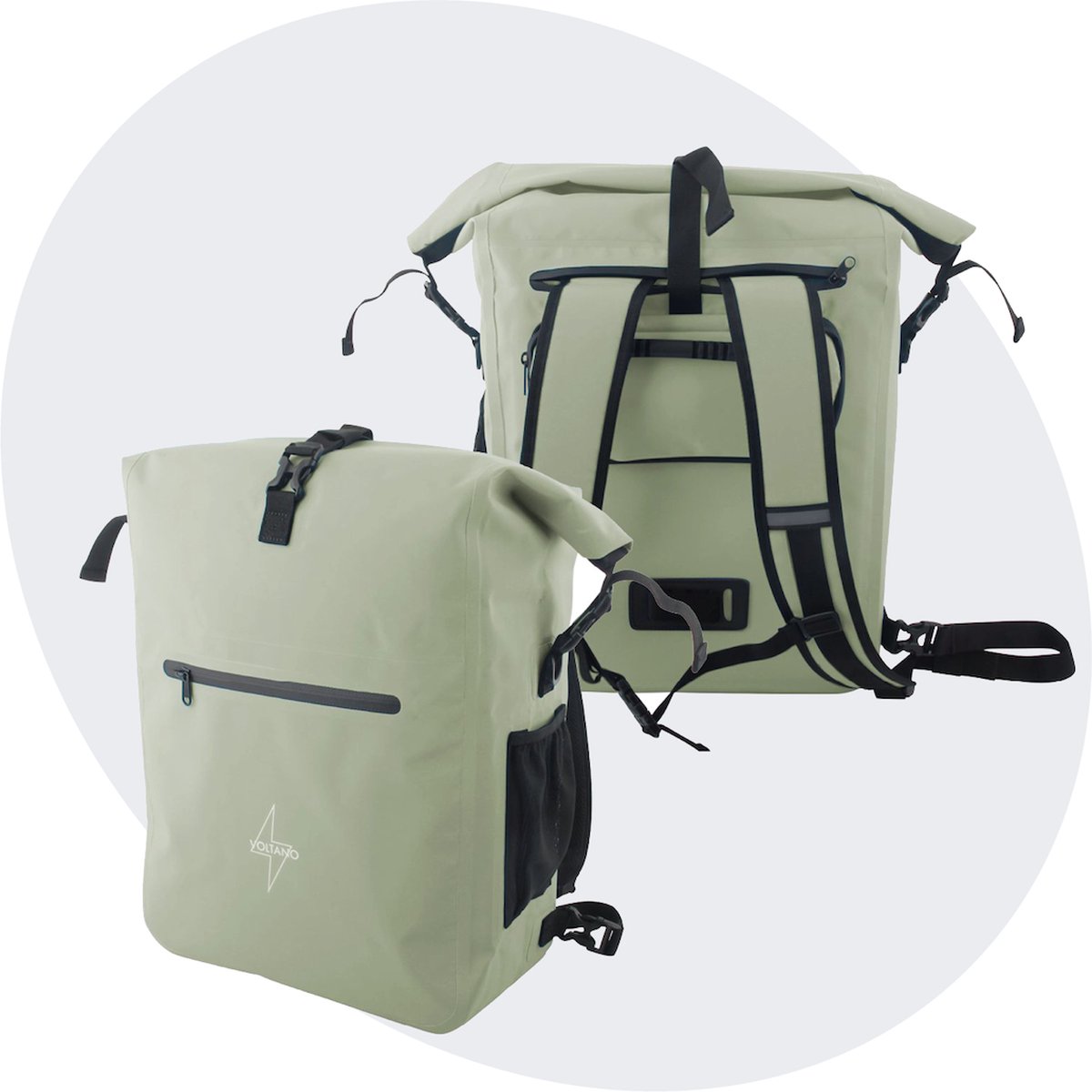 Voltano Luxe Fietstas met rugtasfunctie 28L