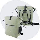 Voltano Luxe Fietstas / Rugtas 28L - Mint Groen - Enkele Pakaftas - 100% Waterdicht - Met Laptop Compartiment