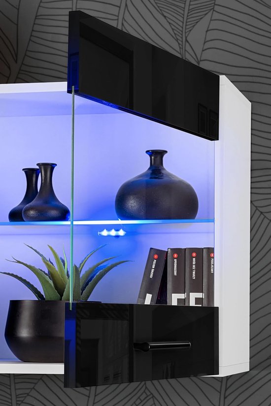 Equivera Vitrine avec Siècle des Lumières LED - Vitrine - Vitrine avec lumière - Vitrine avec LED