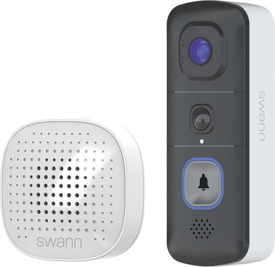 Swann EVO Draadloze Videodeurbel 2K Zwart/Wit met Chime - Swann - €119,95
