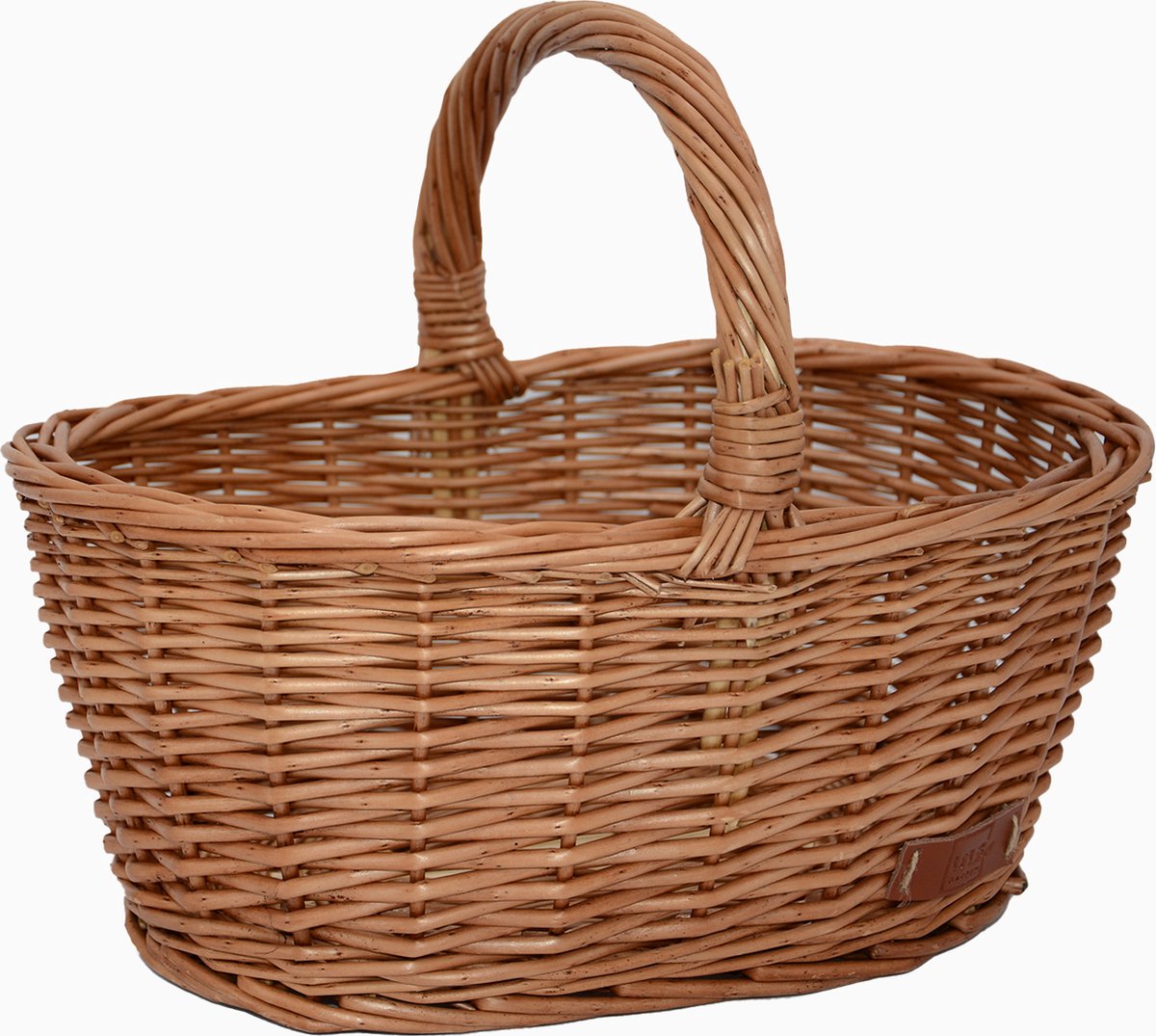 UNUS® Wilgenmand Boodschappenmand 36x16x26cm bruin