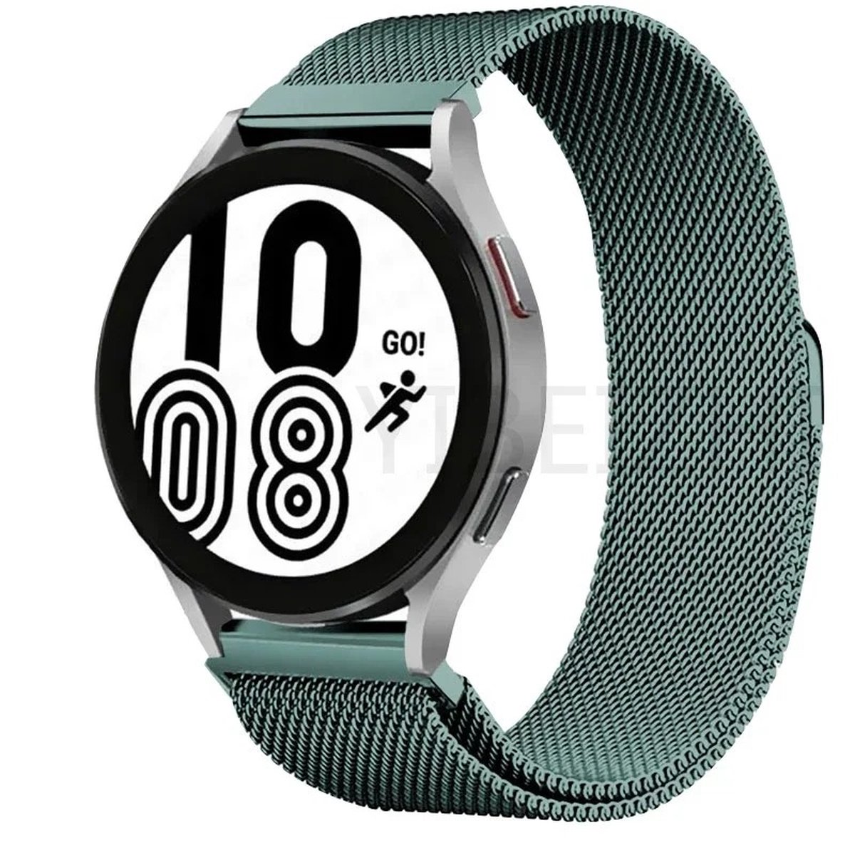 22mm Universeel RVS horlogeband Mesh Milanese Lus Groen (Pine) kleur voor Smartwatch en geschikt voor een regulier horloge zoals Casio, Rolex, Seiko, Tudor, Pagani, Homage, Goudkleur, etc.