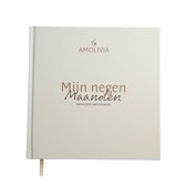 Amolivia 9 Maanden Zwangerschapsdagboek - Mijn 9 Maanden Dagboek - Negen maanden invulboek - Crème
