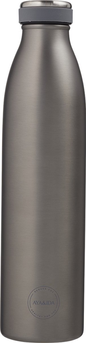 AYA & IDA - Drinking Bottle - Thermosfles - waterfles - 750ml - COOL GREY