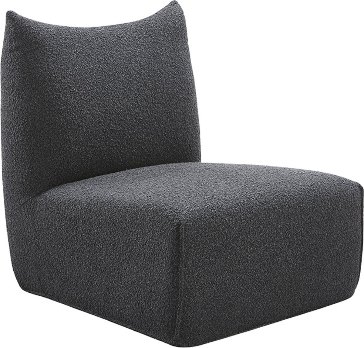 Riverside Teddystof Loungestoel - Zwart