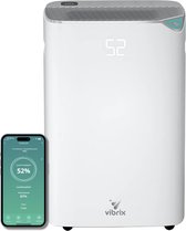 Vibrix DryFlow20 Luchtontvochtiger – 20L per dag – Bediening via App – Wasdroogfunctie – Stil & Energiezuinig – Ontvochtiger voor Badkamer, Kelder, Zolder & Slaapkamer – Slimme Dehumidifier