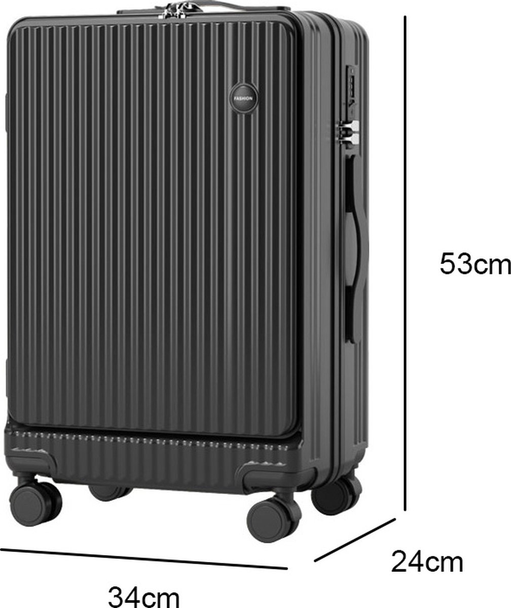 Harde handbagage, koffer met TSA-slot en universeel wiel, uitbreidbaar, zijhandgreep, 3-delige set Harde handbagage, koffer met TSA-slot en universeel wiel, uitbreidbaar, zijhandgreep, 3-delige set