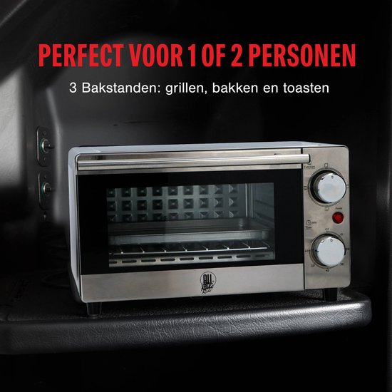 All Ride 24 Volt Oven - Mini Oven Voor Vrachtwagen, Camper Of Boot - 9 Liter RVS