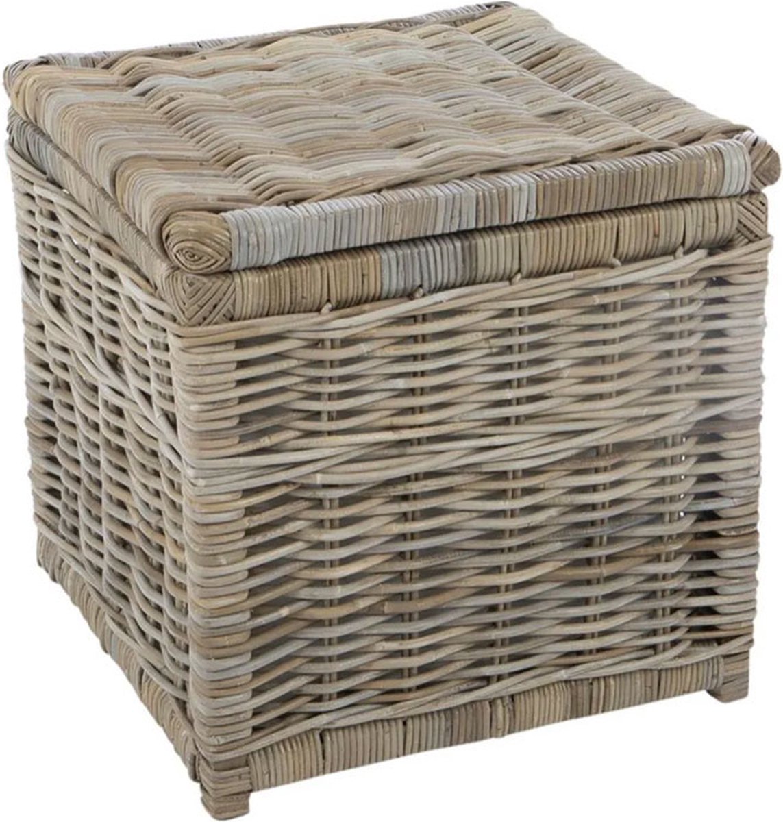 Rotan Opbergmand Lio - Grey - 40x40x40 cm - Vierkant