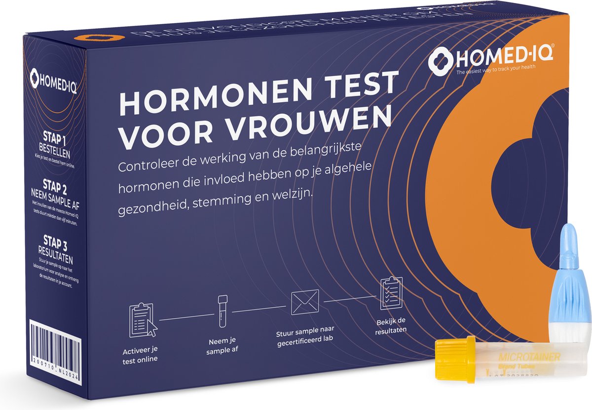 Goedkoopste Homed-IQ - Hormoon test voor vrouwen - Thuistest - Gecertificeerd Laboratorium - Laboratorium Test
