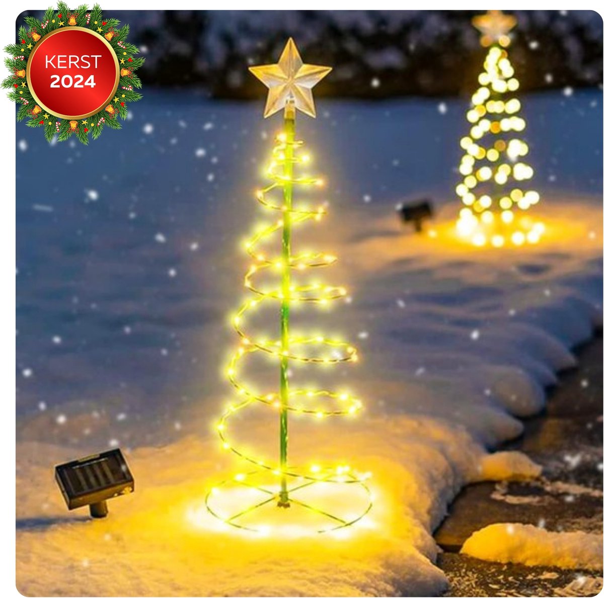 CaptainXL Kerstboom - Tuinverlichting op Zonne Energie - Solar Tuinverlichting - Kerstverlichting Buiten - Kerstversiering - 70 LEDS