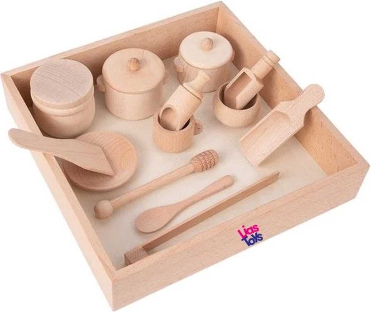 Houten Sensory Speelbak met accessories | Speelbak | Houten Bak | Sensory Play | Open einde spel | Montessori Speelgoed — afbeelding 5