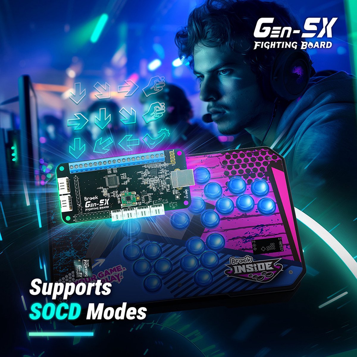 Brook Gen-5X Multi-Console PS5 - XBOX SERIES X/S - SWITCH - PC Fighting Board – foto 8