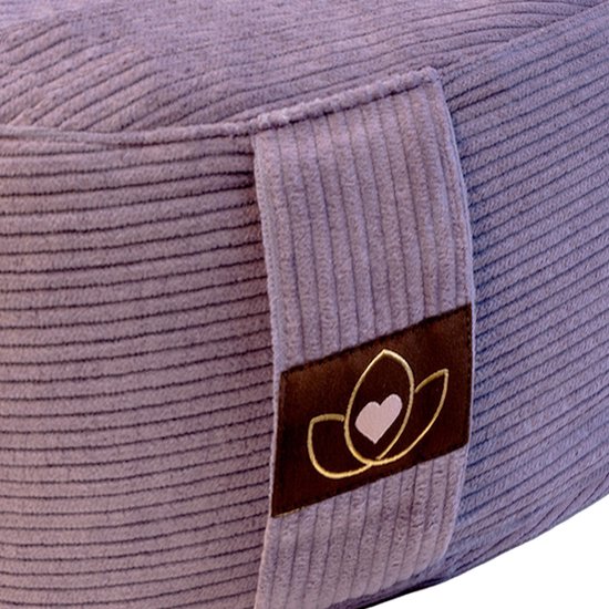 Meditatiekussen eco rib lavendel rond - Lotus - Yoga kussen van Lotus — afbeelding 4