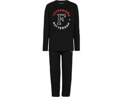 Feyenoord Pyjama | Zwart | Maat 128/134 | Lange mouw | 100% katoen