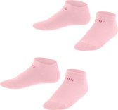 Esprit Foot Logo 2-Pack duurzaam organisch katoen multipack sneakersokken kinderen roze - Maat 31-34