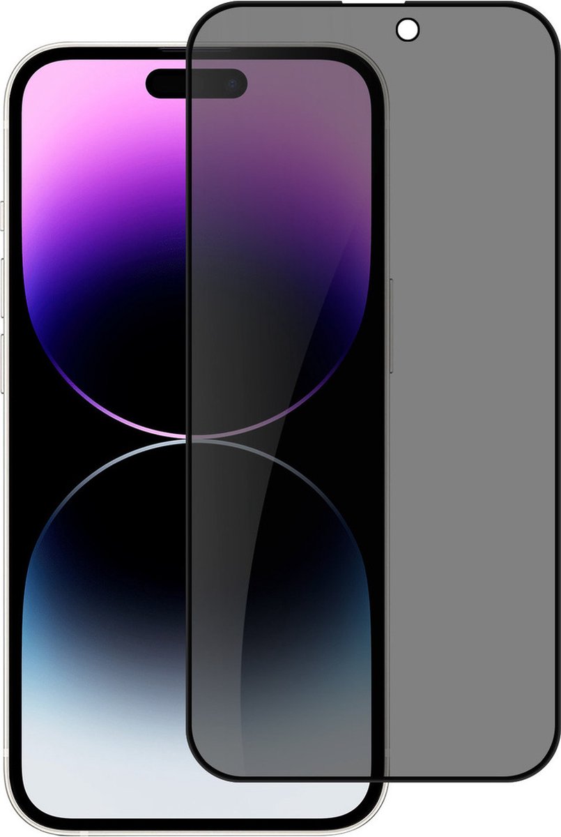 Geschikt Voor iPhone 16 & iPhone 15 Privacy Screen Protector - Privé - Tempered Glass