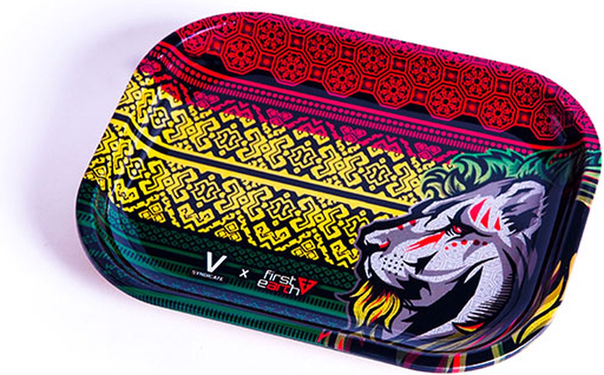 V-Syndicate - Metalen dienblad - Rasta Lion - (Small)