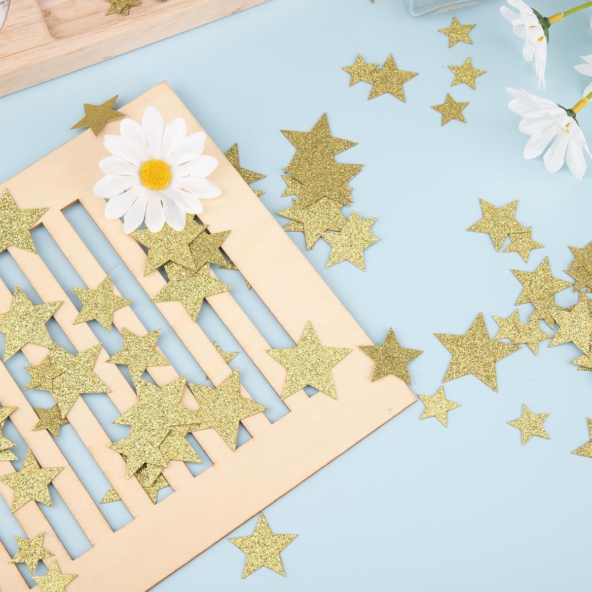 ENLACE sterren confetti goud tafeldecoratie, 4000 stuks strooidecoratie