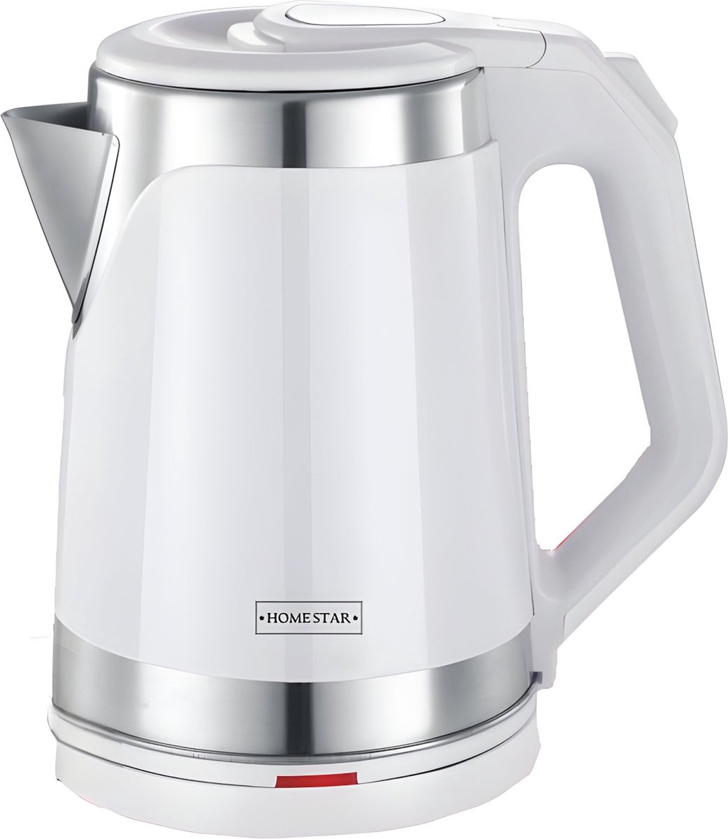 Homestar Kunststof Waterkoker 2,3 Liter Wit – 1500W Snelkoker met 360° Basis