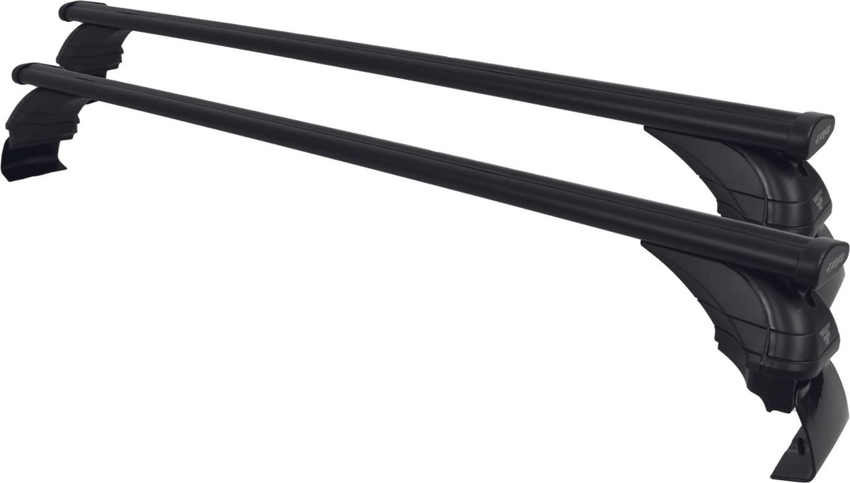Dakdragers geschikt voor de Peugeot 208 vanaf 2019 glad dak - Aluminium - Hoog laadvermogen 100kg - Wingbar - Zwart - Merk Farad