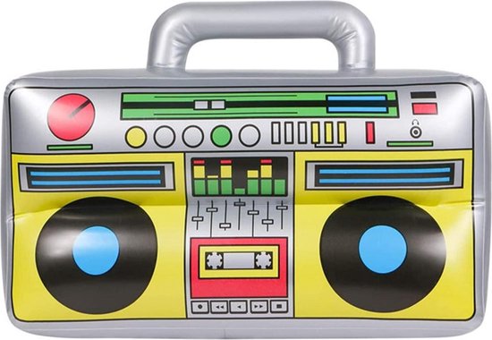 Opblaasbare Boombox / Radio - 42 cm - 80s/90s Feestdecoratie