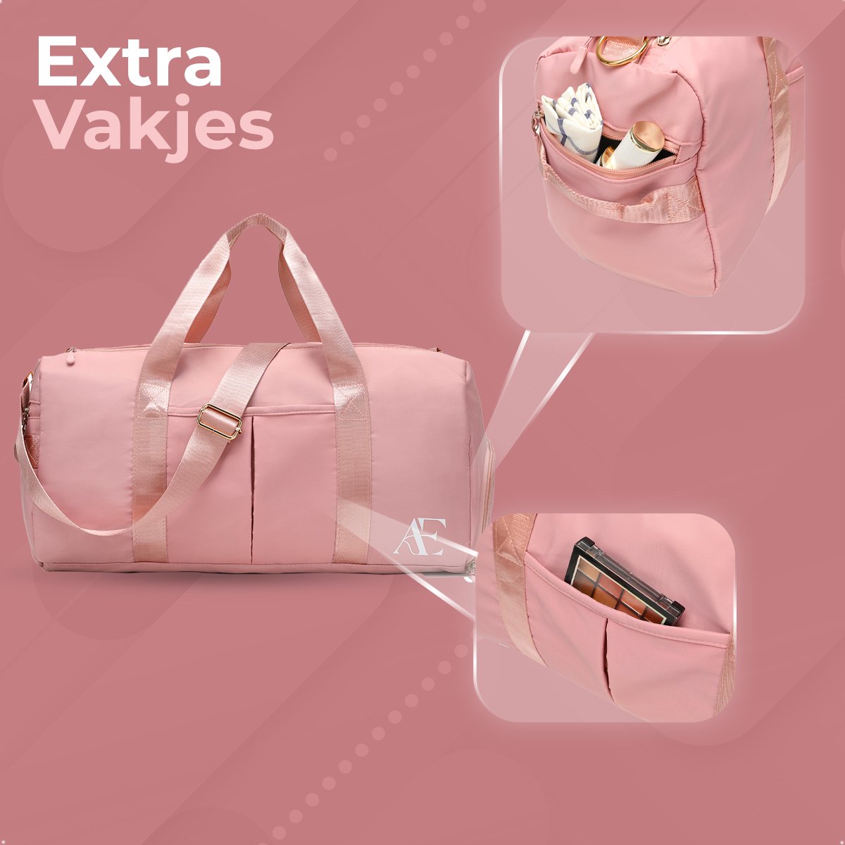Aramae® Dames Sporttas - Roze thumbnail 2