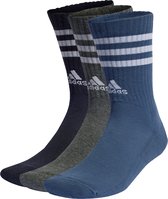 adidas Sportswear 3-Stripes Gevoerde Sokken 3 Paar - Unisex - Blauw- 40-42