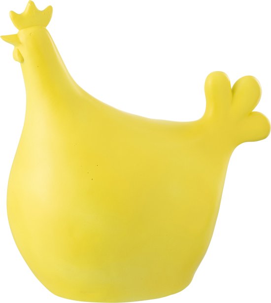 J-Line figuur Haan Buiten - polyresin - geel