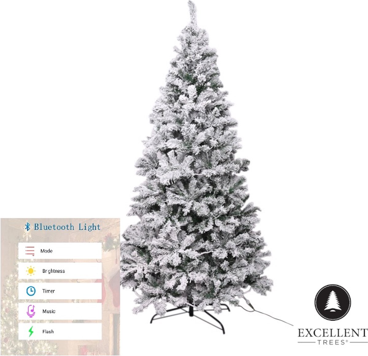 Excellent Trees® Rova Kerstboom - Sneeuw en Verlichting ⌀100cm - 180cm