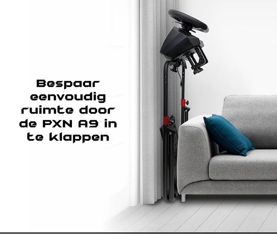 PXN - A9 - Wheel Stand - Racestuur standaard - Inklapbaar - Zwart - Geschikt voor - PXN - Logitech - Fanatec - Thrustmaster - In Hoogte Verstelbaar van PXN — afbeelding 5