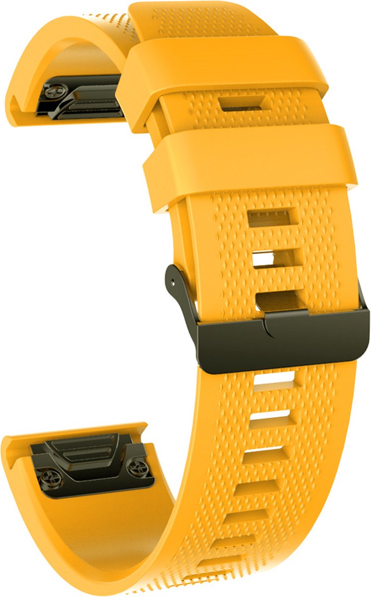 Strap-it Quickfit 26mm siliconen bandje - geschikt voor de Coros Vertix 2 / Vertix 2s (geel)