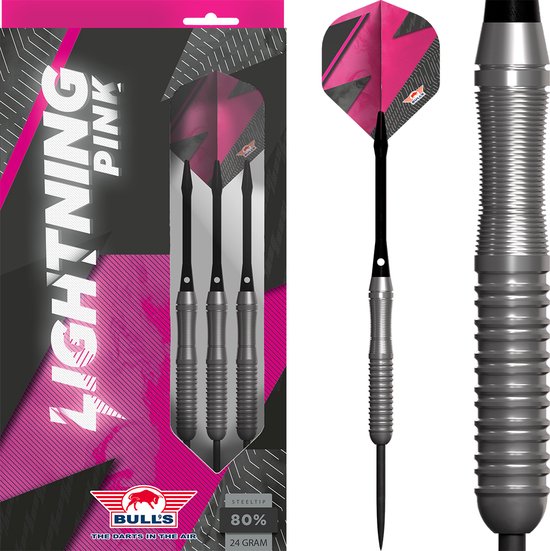 Bull's Lightning Pink 80% - Dartpijlen - 24 Gram