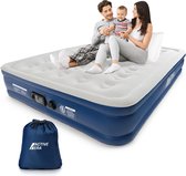 Active Era Comfort Lite 2 Persoons Luchtbed - Ingebouwde Elektrische Pomp – Kingsize Airbed Matras – Logeerbed, Kamperen, Verhuizen, Reizen, 203cm x 152cm x 33cm