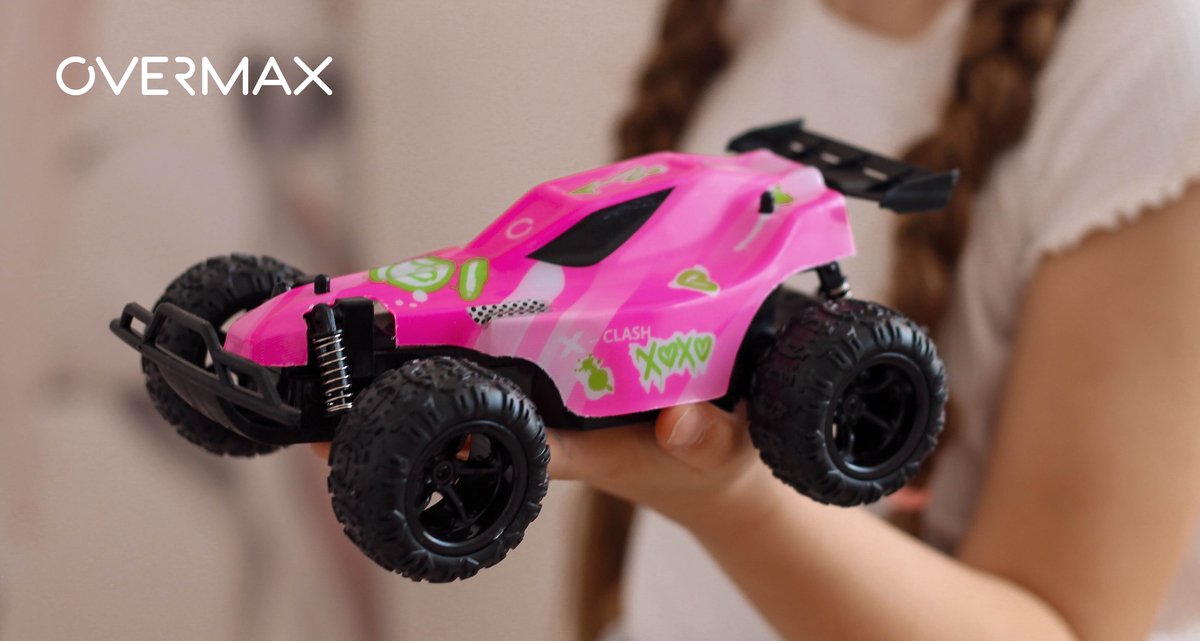 Overmax X-Clash Bestuurbare Auto - 20 km/h - 2 accu’s - Bereik 100m - 2 carrosserie’s - Offroad RC Auto - Buiten & Binnen - Meisjes en Jongens - Afstandsbestuurbare Auto voor Kinderen & Volwassenen — afbeelding 5