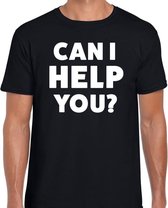 Can i help you beurs/evenementen t-shirt zwart heren M