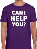 Can i help you beurs/evenementen t-shirt paars heren S