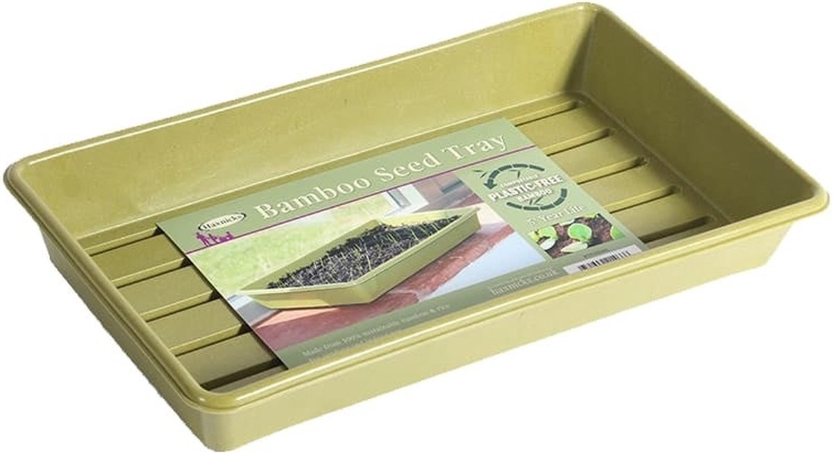 Haxnicks Bamboe kweekbakje - 100% biologisch - Composteerbaar - 37 cm