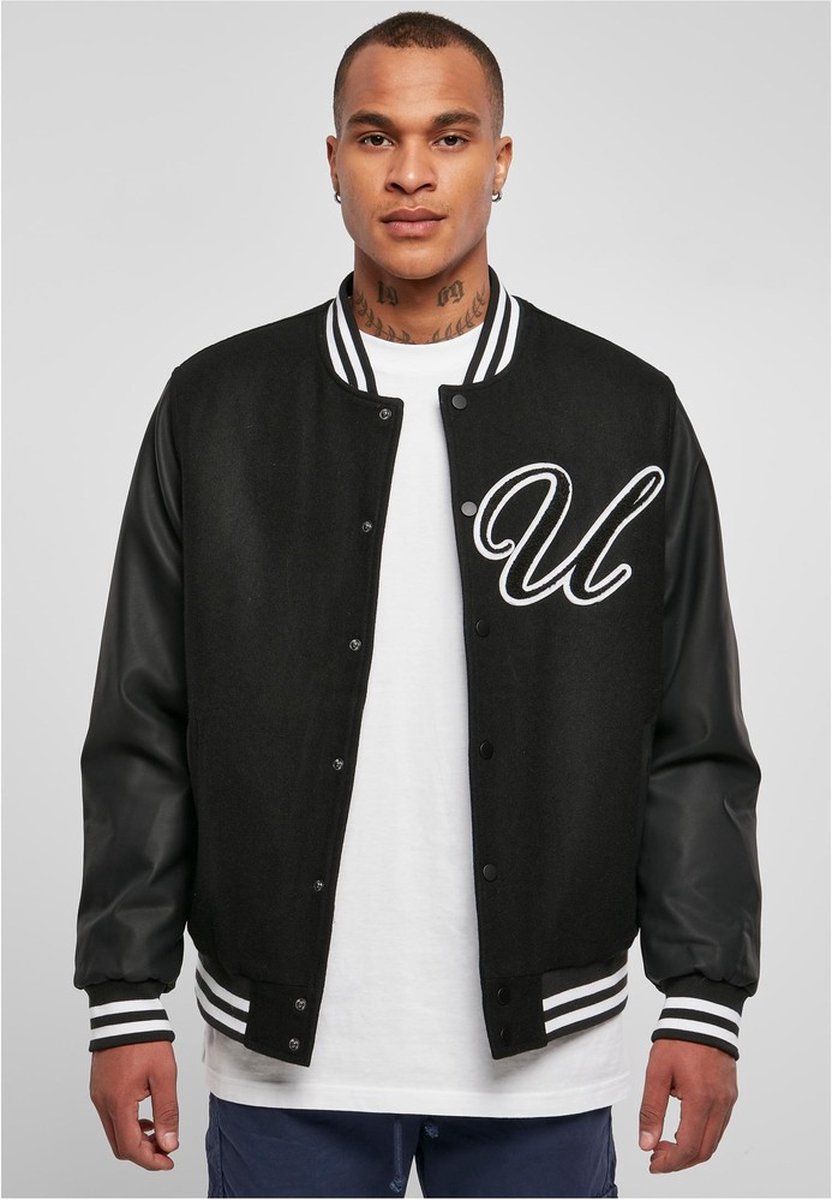 Urban Classics Big U College jacket L Zwart