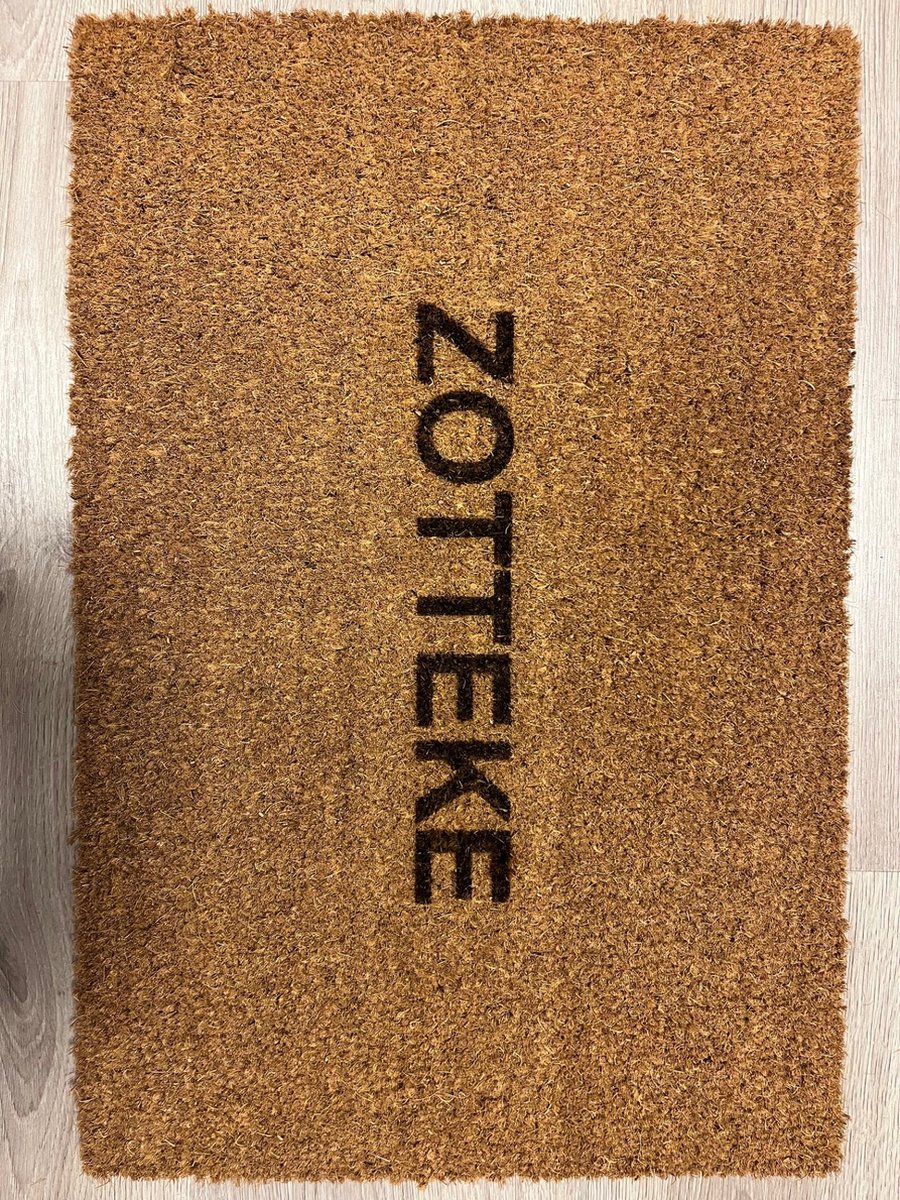 Zotteke Deurmat - Zotteke - Deurmat kokos - Deurmat met logo - Droogloopmat - Deurmat binnen - Deurmat funny