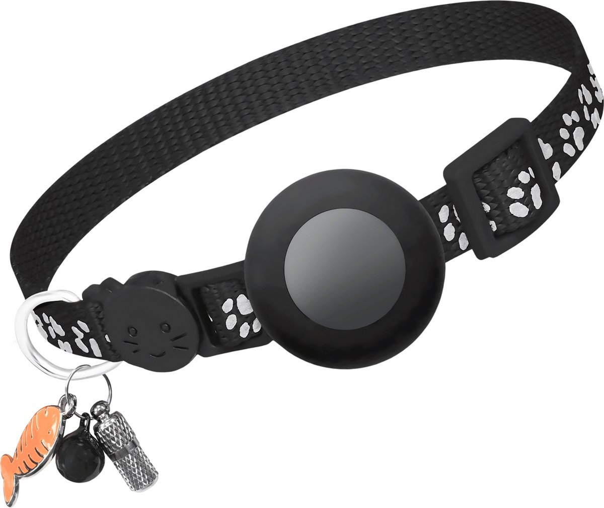 Bol.com Vulpes Goods® Pets - Kattenhalsband geschikt voor Apple AirTag - Apple Airtag Kattenband Pro - Veilig, lichtgewicht, ref... aanbieding