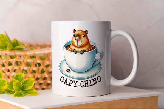 Mug Capy chino - Capibara - Capybara - FunnyAF - AlwaysSarcastic - SarcasmLevel - SarcasmModeAan - FunnyHe - IkMaakEenJopje - DrogeHumor