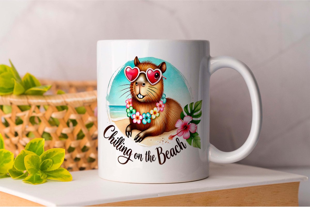 Mok Chilling On The Beach - Capibara - Capybara - FunnyAF - AlwaysSarcastic - SarcasmLevel - SarcasmeModeAan - GrappigHe - IkMaakEenGrapje - DrogeHumor